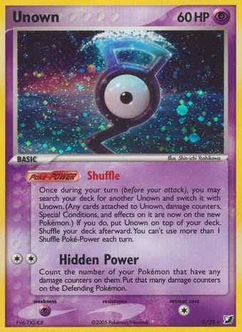 Unown EX Unseen Forces Pokemon Card