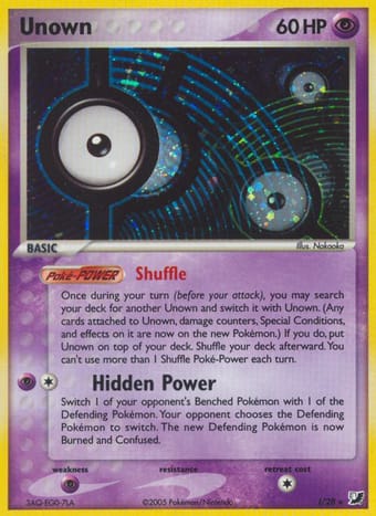 Unown EX Unseen Forces Pokemon Card