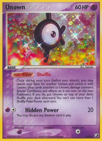 Unown EX Unseen Forces Pokemon Card