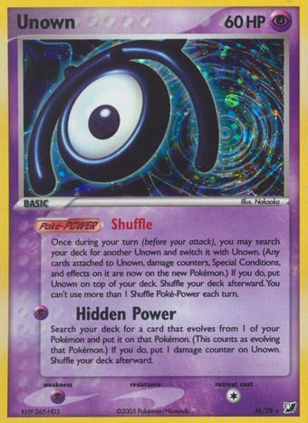 Unown EX Unseen Forces Pokemon Card