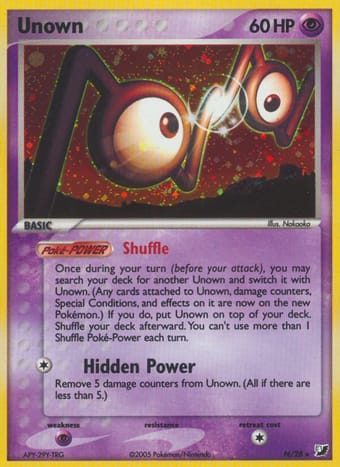 Unown EX Unseen Forces Pokemon Card