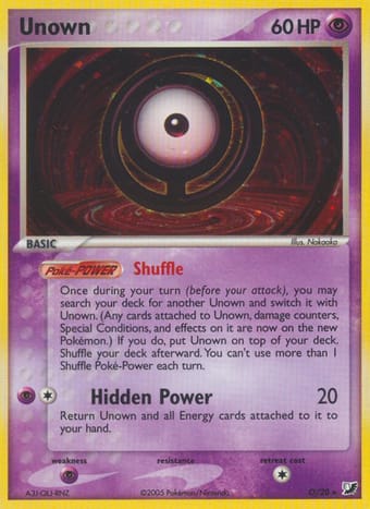 Unown EX Unseen Forces Pokemon Card