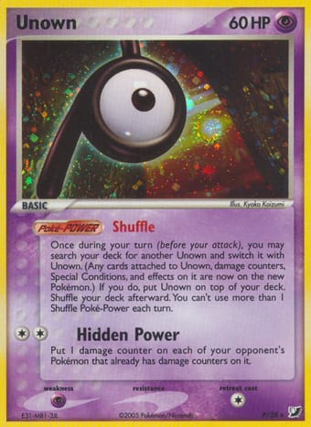 Unown EX Unseen Forces Pokemon Card