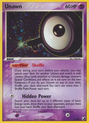 Unown EX Unseen Forces Pokemon Card