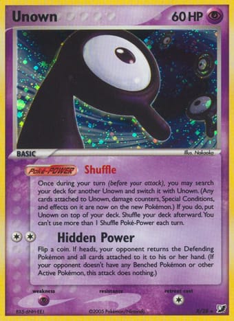 Unown EX Unseen Forces Pokemon Card