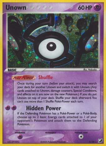 Unown EX Unseen Forces Pokemon Card