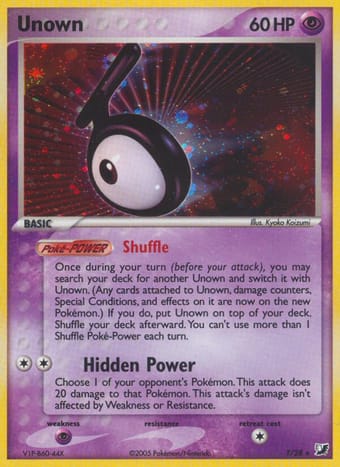 Unown EX Unseen Forces Pokemon Card