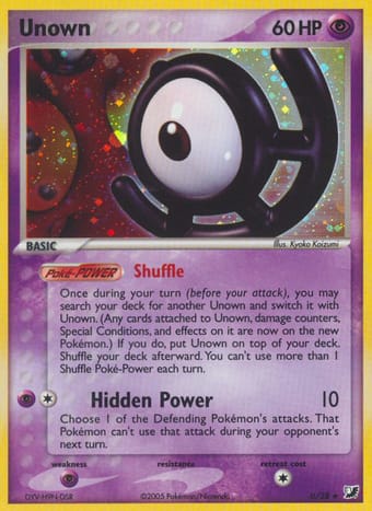 Unown EX Unseen Forces Pokemon Card