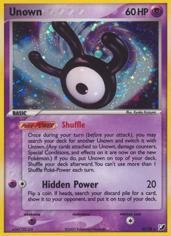 Unown EX Unseen Forces Pokemon Card
