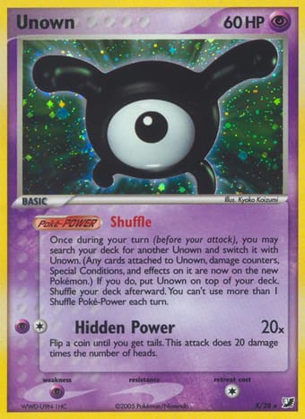 Unown EX Unseen Forces Pokemon Card