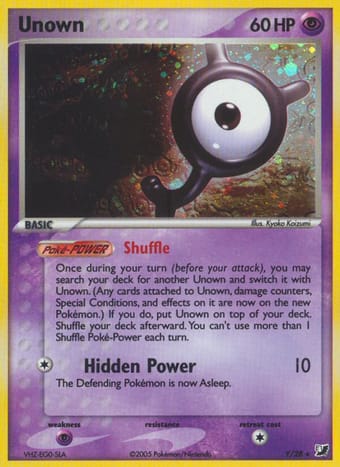 Unown EX Unseen Forces Pokemon Card