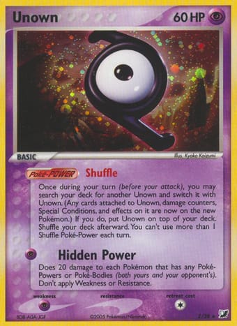 Unown EX Unseen Forces Pokemon Card