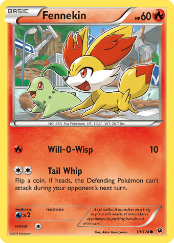 Fennekin Fates Collide Pokemon Card