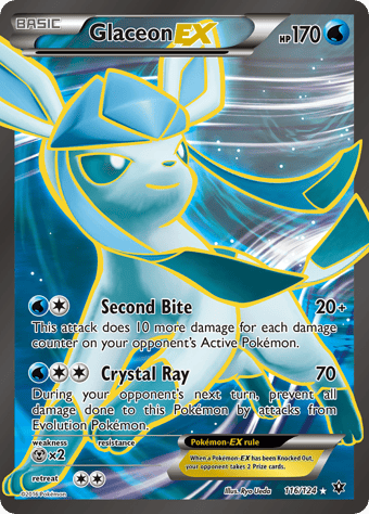 Glaceon-EX Fates Collide Pokemon Card