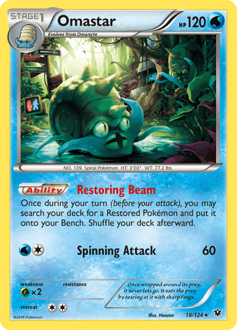 Omastar Fates Collide Pokemon Card