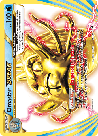 Omastar BREAK Fates Collide Pokemon Card