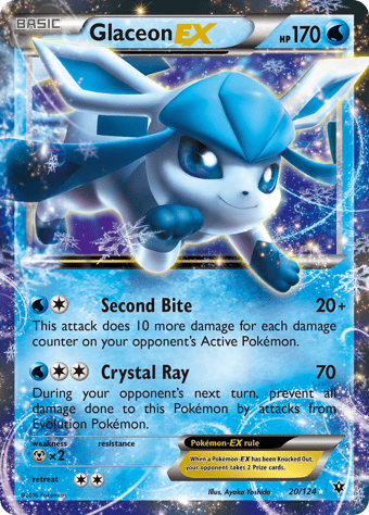 Glaceon-EX Fates Collide Pokemon Card