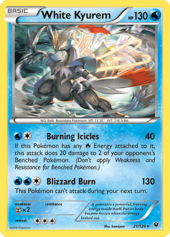 White Kyurem Fates Collide Pokemon Card