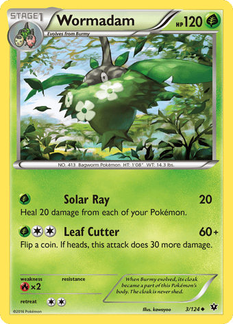 Wormadam Fates Collide Pokemon Card