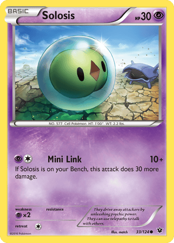 Solosis Fates Collide Pokemon Card