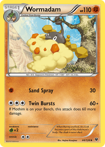 Wormadam Fates Collide Pokemon Card