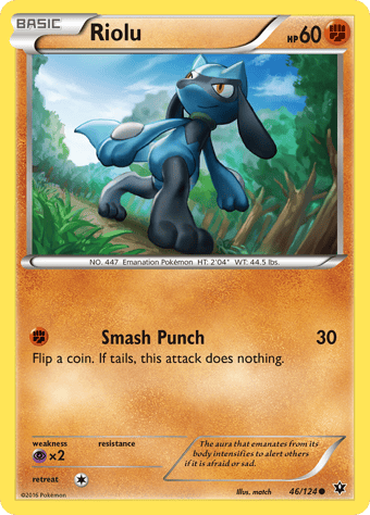 Riolu Fates Collide Pokemon Card