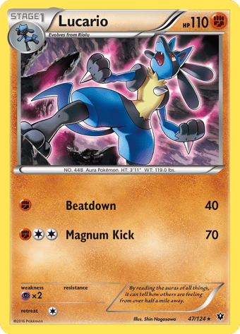 Lucario Fates Collide Pokemon Card