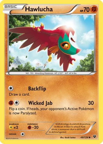 Hawlucha Fates Collide Pokemon Card