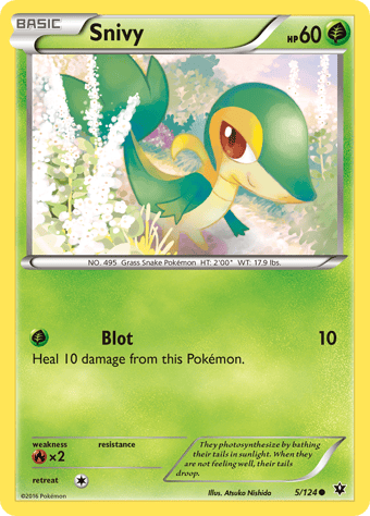 Snivy Fates Collide Pokemon Card