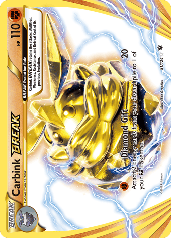 Carbink BREAK Fates Collide Pokemon Card