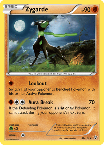 Zygarde Fates Collide Pokemon Card