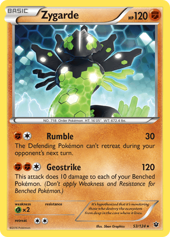 Zygarde Fates Collide Pokemon Card