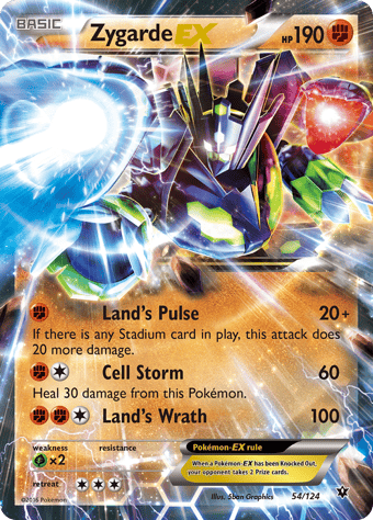 Zygarde-EX Fates Collide Pokemon Card