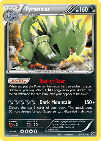 Tyranitar Fates Collide Pokemon Card