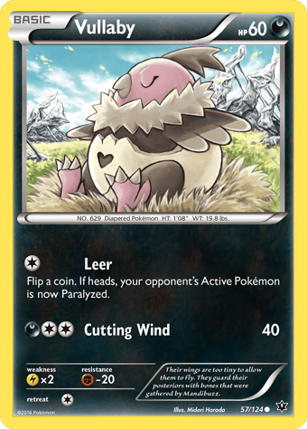 Vullaby Fates Collide Pokemon Card