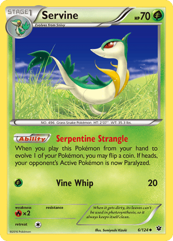 Servine Fates Collide Pokemon Card
