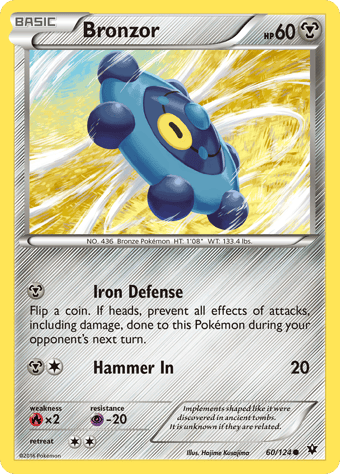 Bronzor Fates Collide Pokemon Card