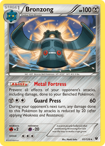 Bronzong Fates Collide Pokemon Card