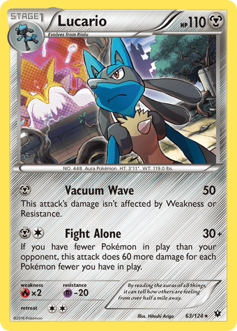 Lucario Fates Collide Pokemon Card