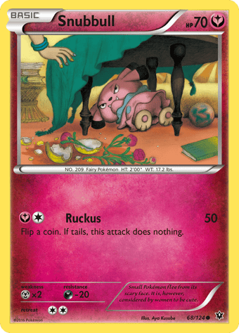 Snubbull Fates Collide Pokemon Card
