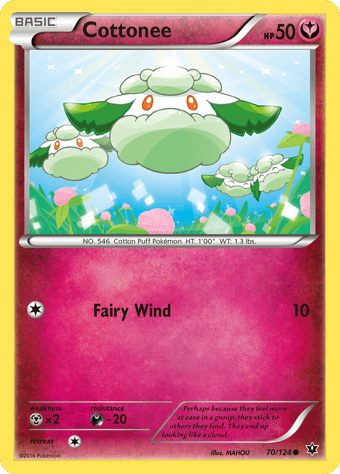 Cottonee Fates Collide Pokemon Card
