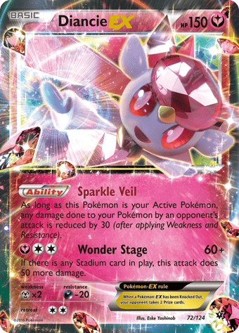 Diancie-EX Fates Collide Pokemon Card
