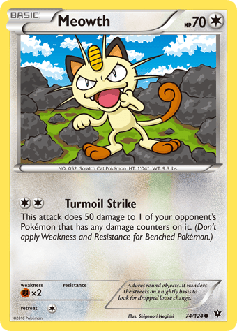 Meowth Fates Collide Pokemon Card