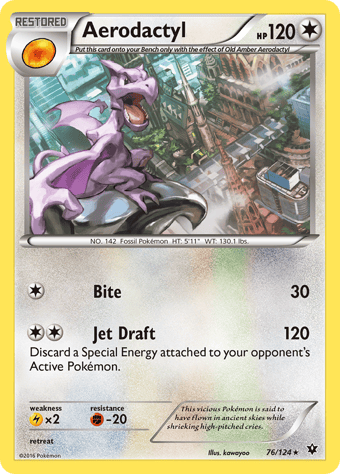 Aerodactyl Fates Collide Pokemon Card