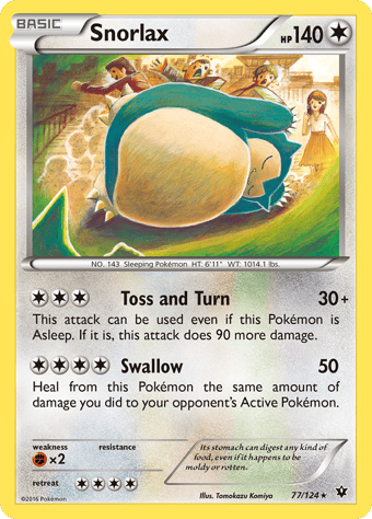 Snorlax Fates Collide Pokemon Card