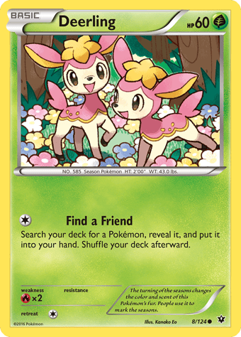 Deerling Fates Collide Pokemon Card