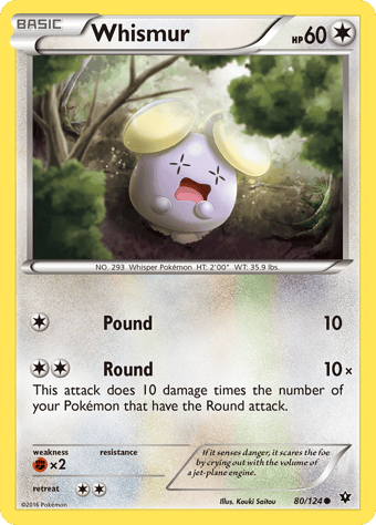 Whismur Fates Collide Pokemon Card