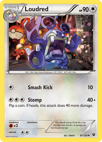 Loudred Fates Collide Pokemon Card