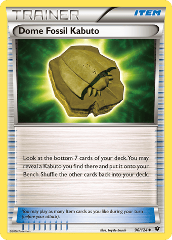 Dome Fossil Kabuto Fates Collide Pokemon Card