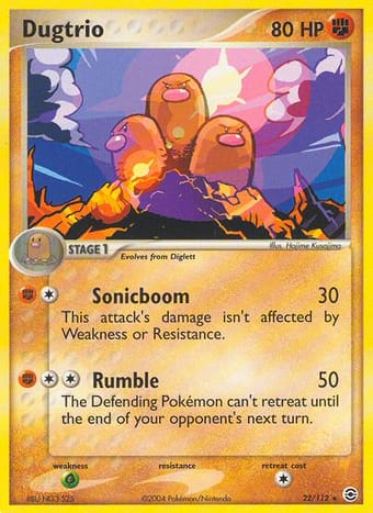 Dugtrio EX FireRed & LeafGreen Pokemon Card